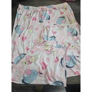 Disney Winnie the Pooh Womens Pajama Pants Bottoms Soft Lightweight Pink NWT 2X
